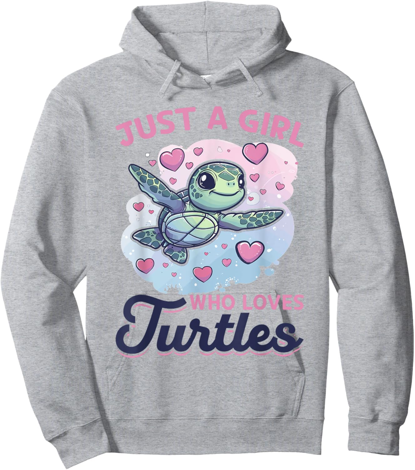 Funny Sea Turtle Animal Just A Girl Who Loves Turtles Hoodie - Hoodie | Ash