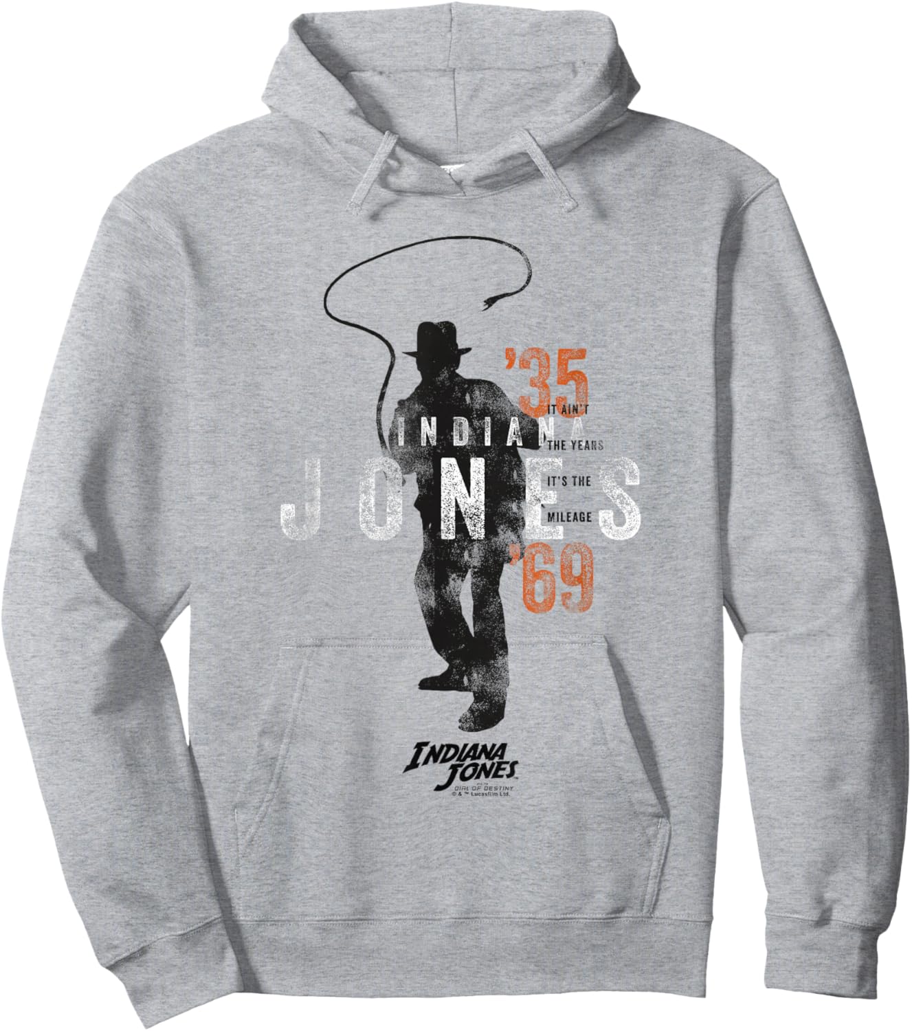 Indiana Jones and The Dial of Destiny It's The Mileage Retro Hoodie - Hoodie | Ash