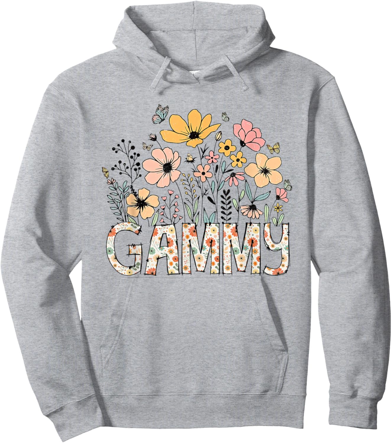 Gammy Wildflower Cute Floral Mother's Day For Grandma Women Hoodie - Hoodie | Ash