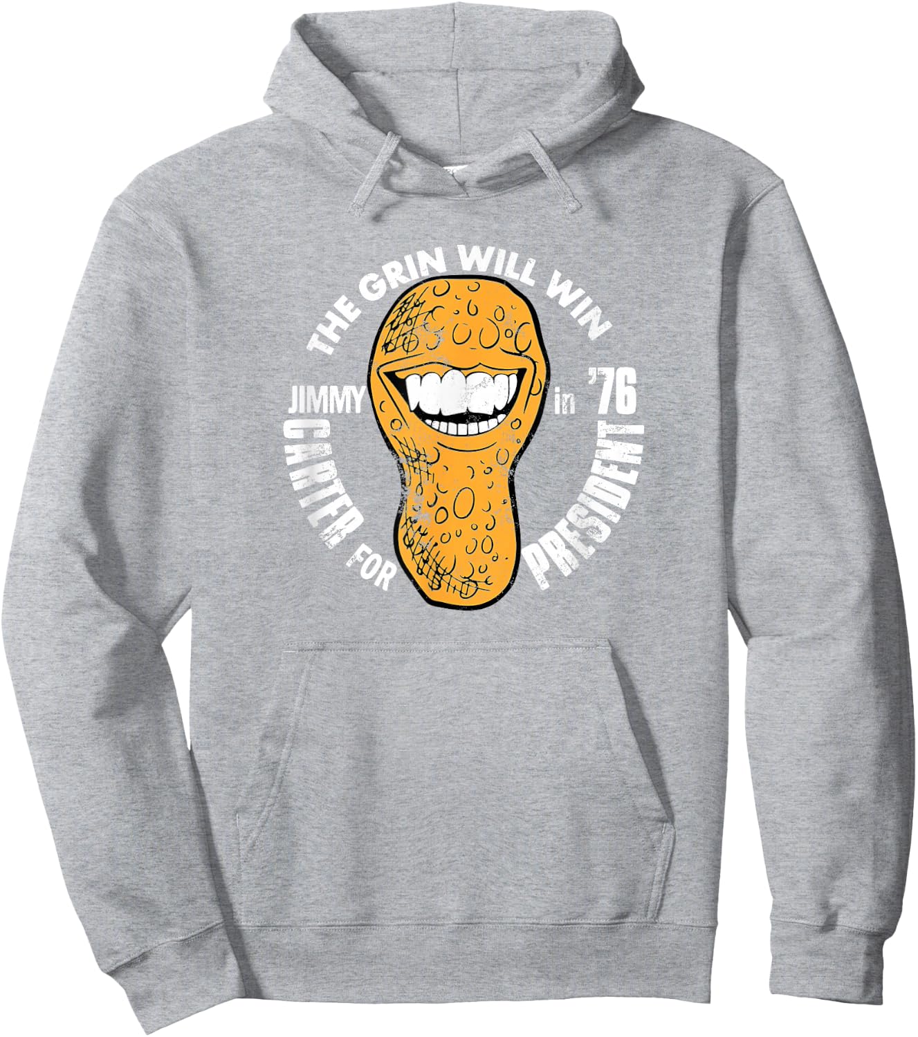 The Grin Will Win (Jimmy Carter for President in '76) Hoodie - Hoodie | Ash