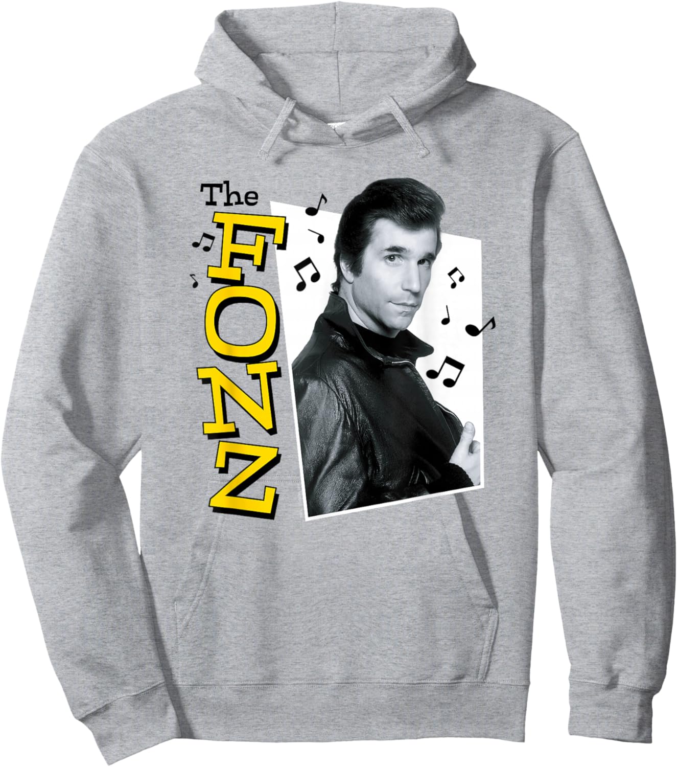 Happy Days - The Fonz Music Notes Hoodie - Hoodie | Ash