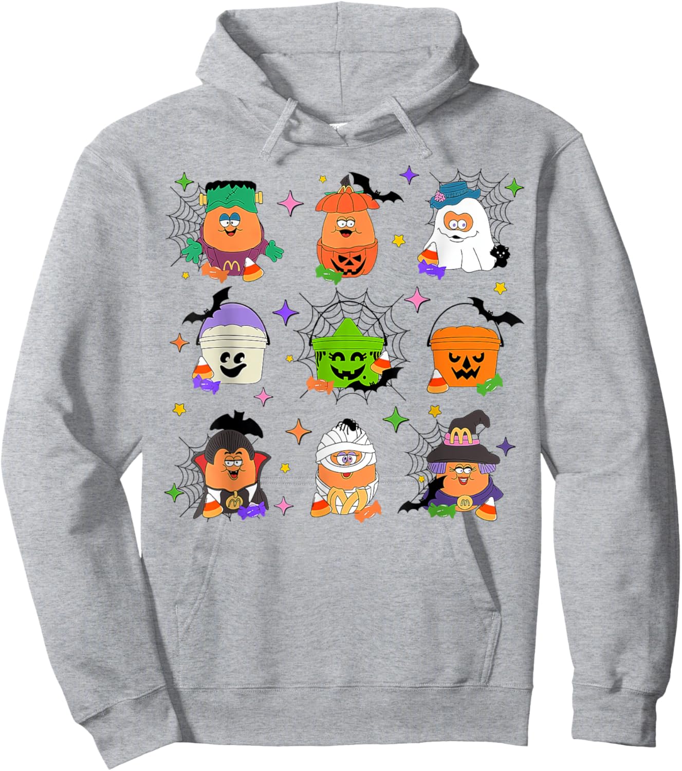 Spooky Nuggets Meal Bucket Halloween Chicken Nuggets Hoodie - Hoodie | Ash