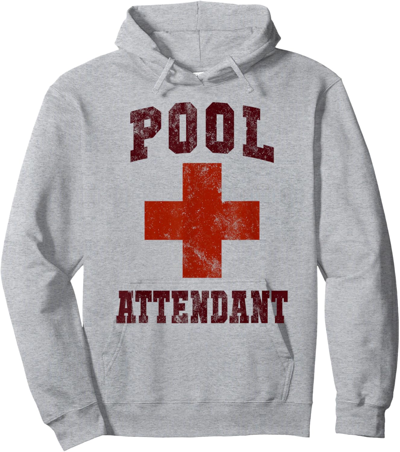 Funny Pool Attendant Off Duty Cruise Lifeguards Swim Camp Hoodie - Hoodie | Ash