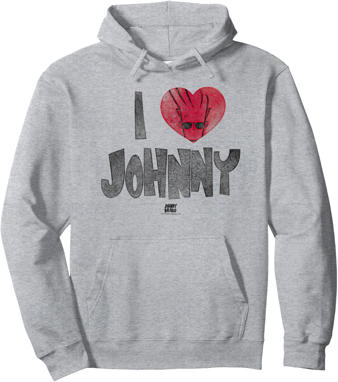Johnny Bravo I Heart Johnny Hoodie - Hoodie | Ash