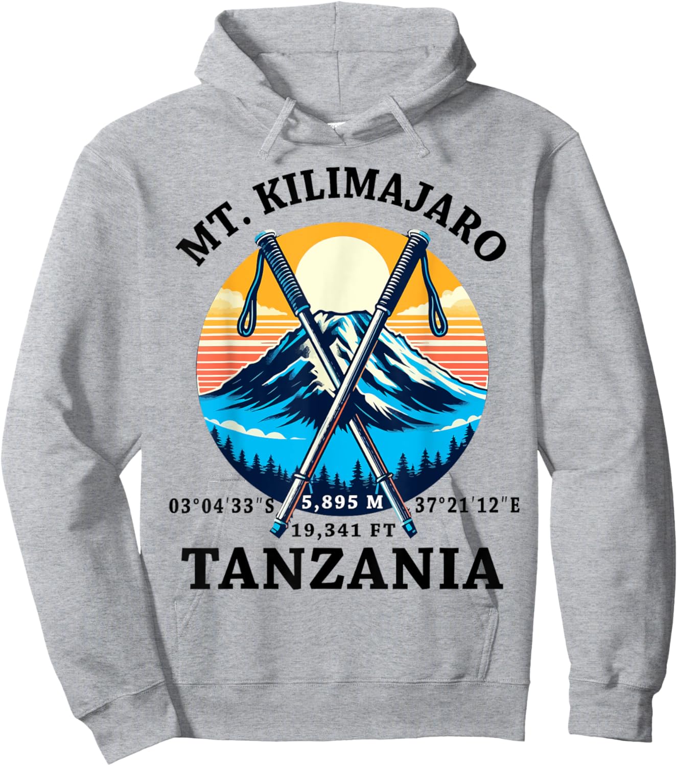 Climbed Mount Kilimanjaro Summit Club Hike Tanzania Hoodie - Hoodie | Ash
