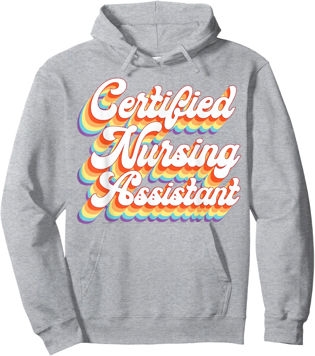 CNA Nurse Certified Nursing Assistant Retro Vintage Hoodie - Hoodie | Ash
