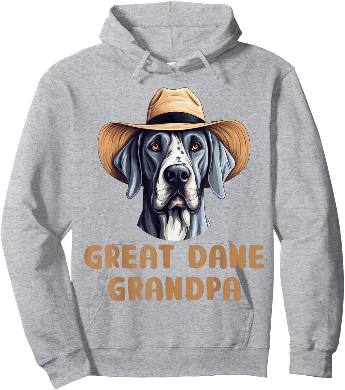 Great Dane Grandpa Dog Lovers Gift Funny Great Dane Owner Women Girls Kids Hoodie - Hoodie | Ash