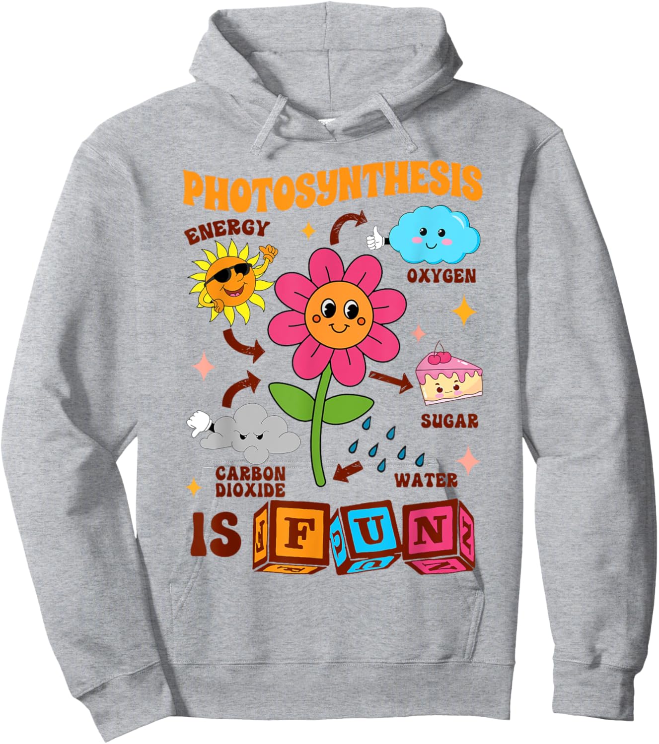 Science Lover Nature Outdoor Teacher Photosynthesis Is Fun Women Hoodie - Hoodie | Ash