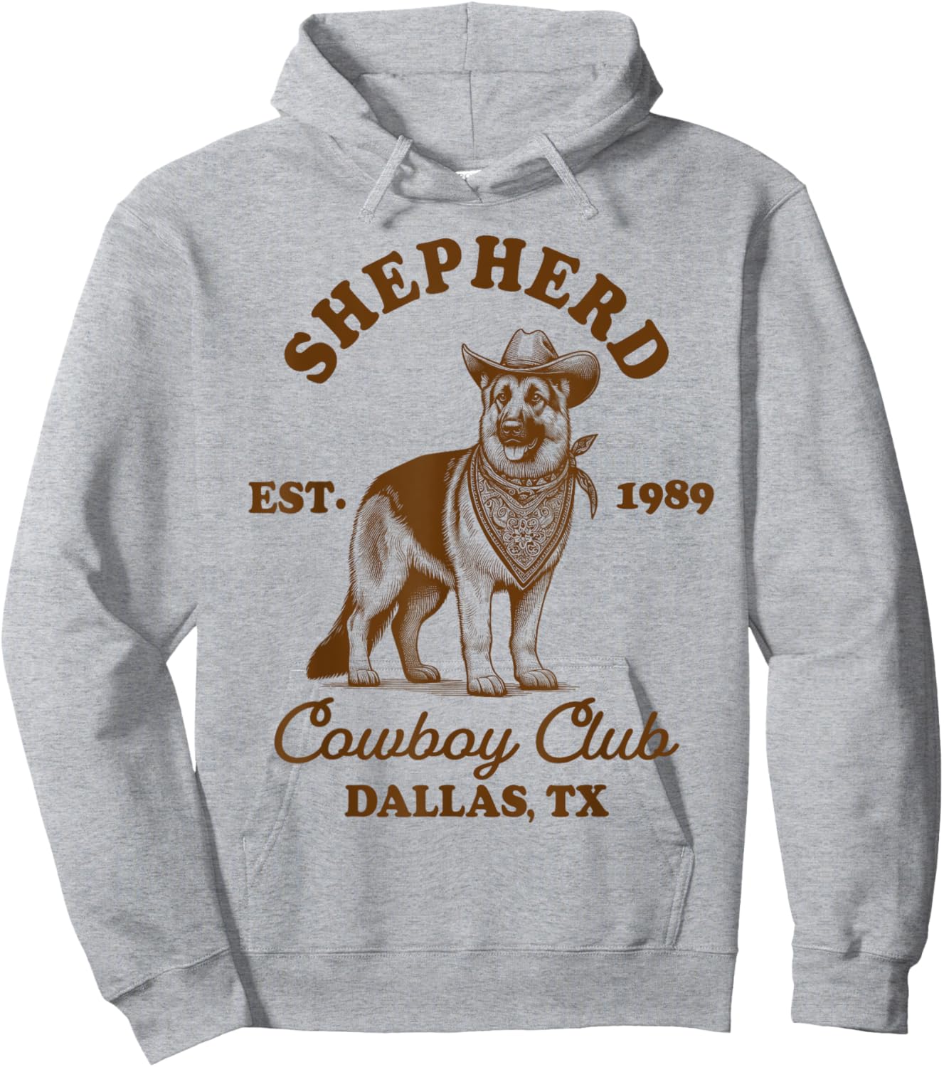 German Shepherd Mom Western Howdy Shepherd Cowboys Club Hoodie - Hoodie | Ash