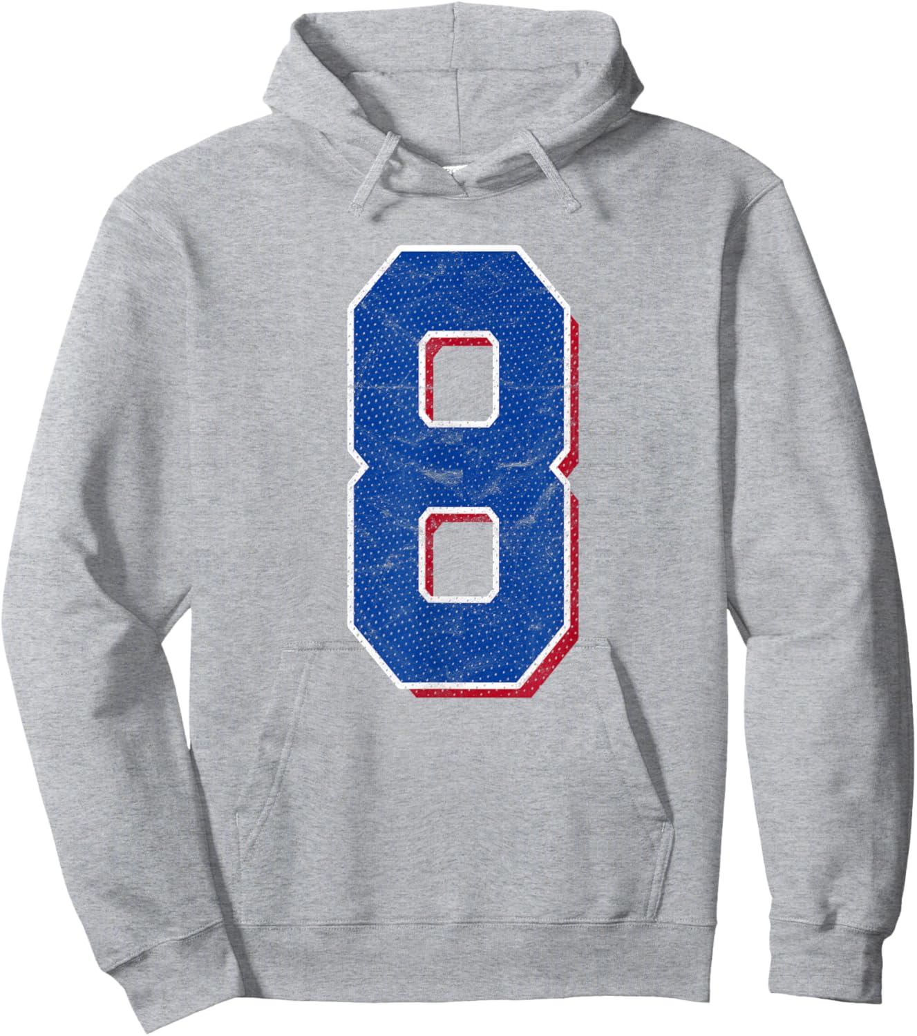 Number 8 Numbered Uniform Sports Team Jersey 8th Birthday Hoodie - Hoodie | Ash