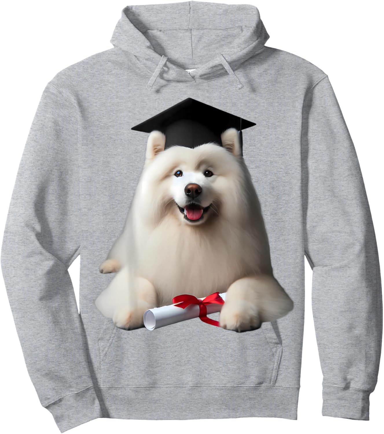 Samoyed Dog Graduation Cap Training School Graduate Owner Men Women Kids Hoodie - Hoodie | Ash