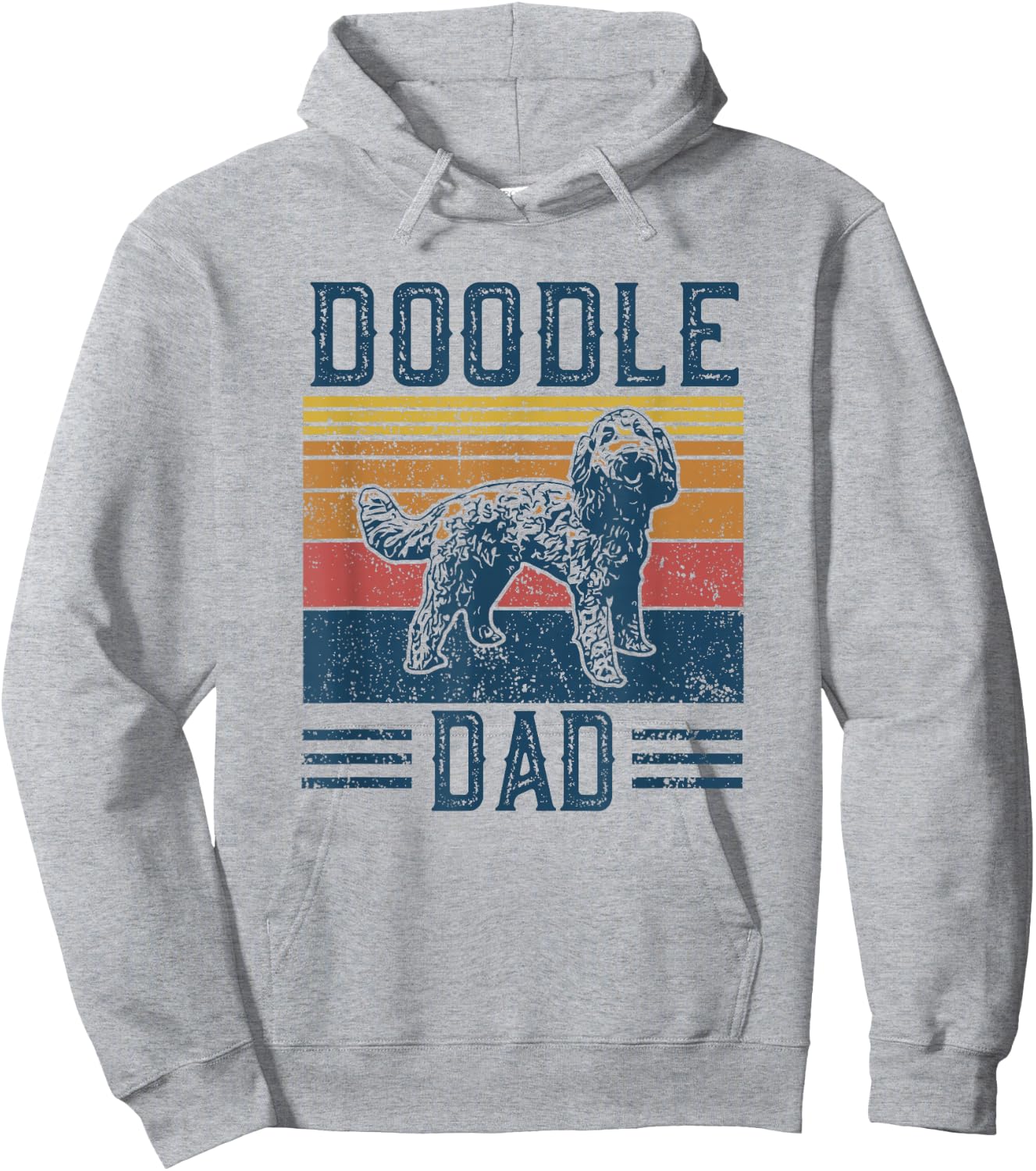 Funny Vintage Doodle Dad - Aussie Doodle & Goldendoodle Hoodie - Hoodie | Ash
