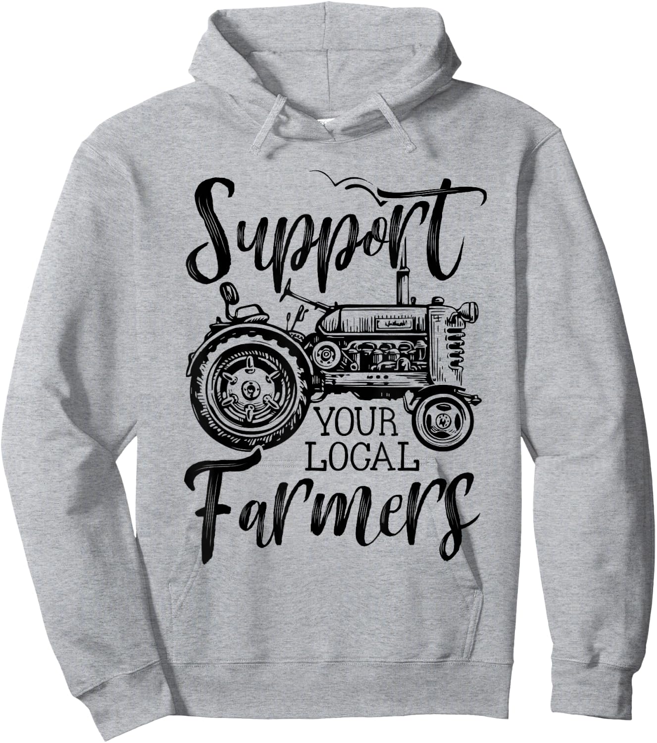 Support Your Local Farmers Go To Farmer's Market Funny Hoodie - Hoodie | Ash