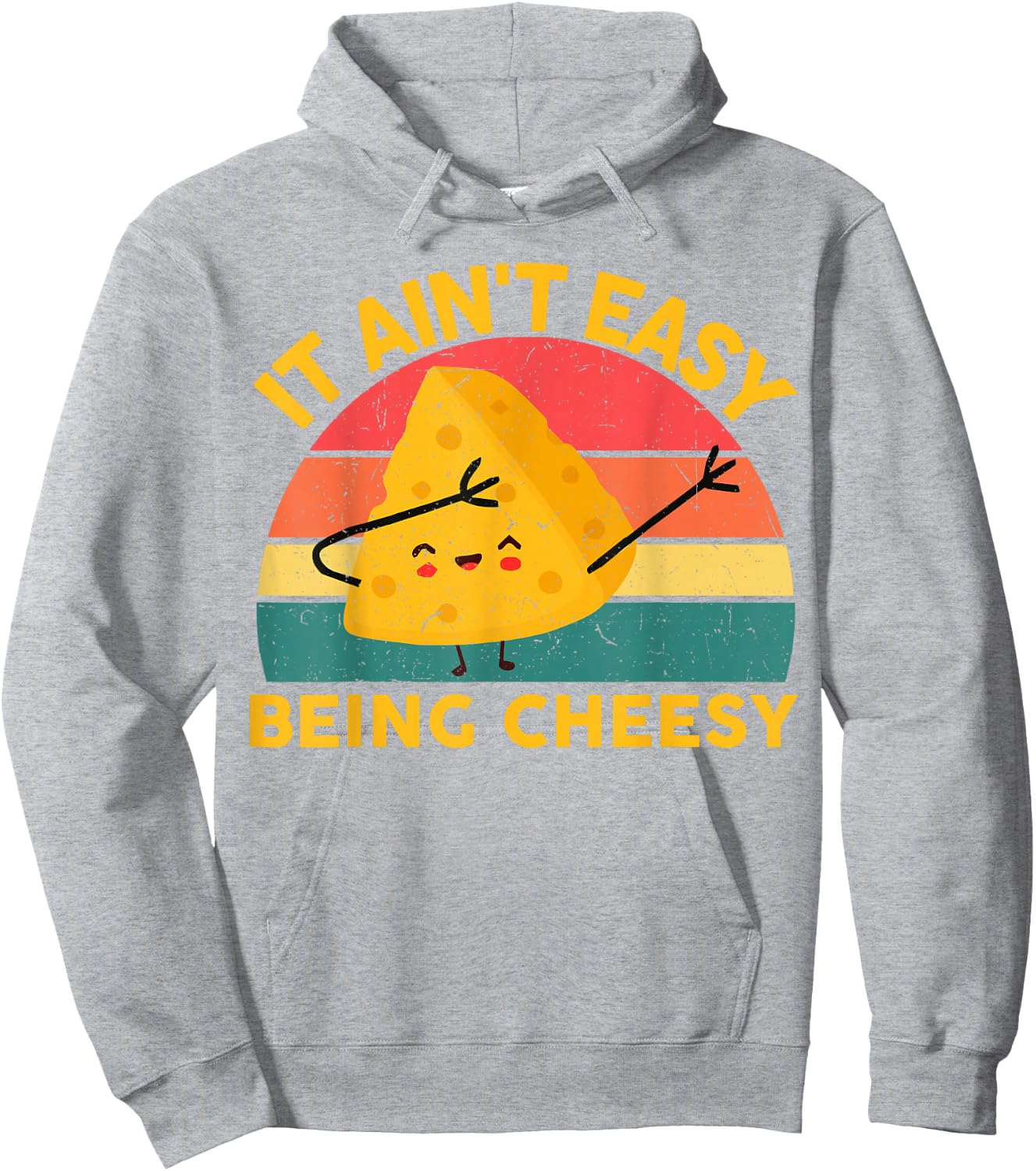 Cheese it Aint Easy Being Cheesy Funny Graphic Kids Boys Men Hoodie - Hoodie | Ash