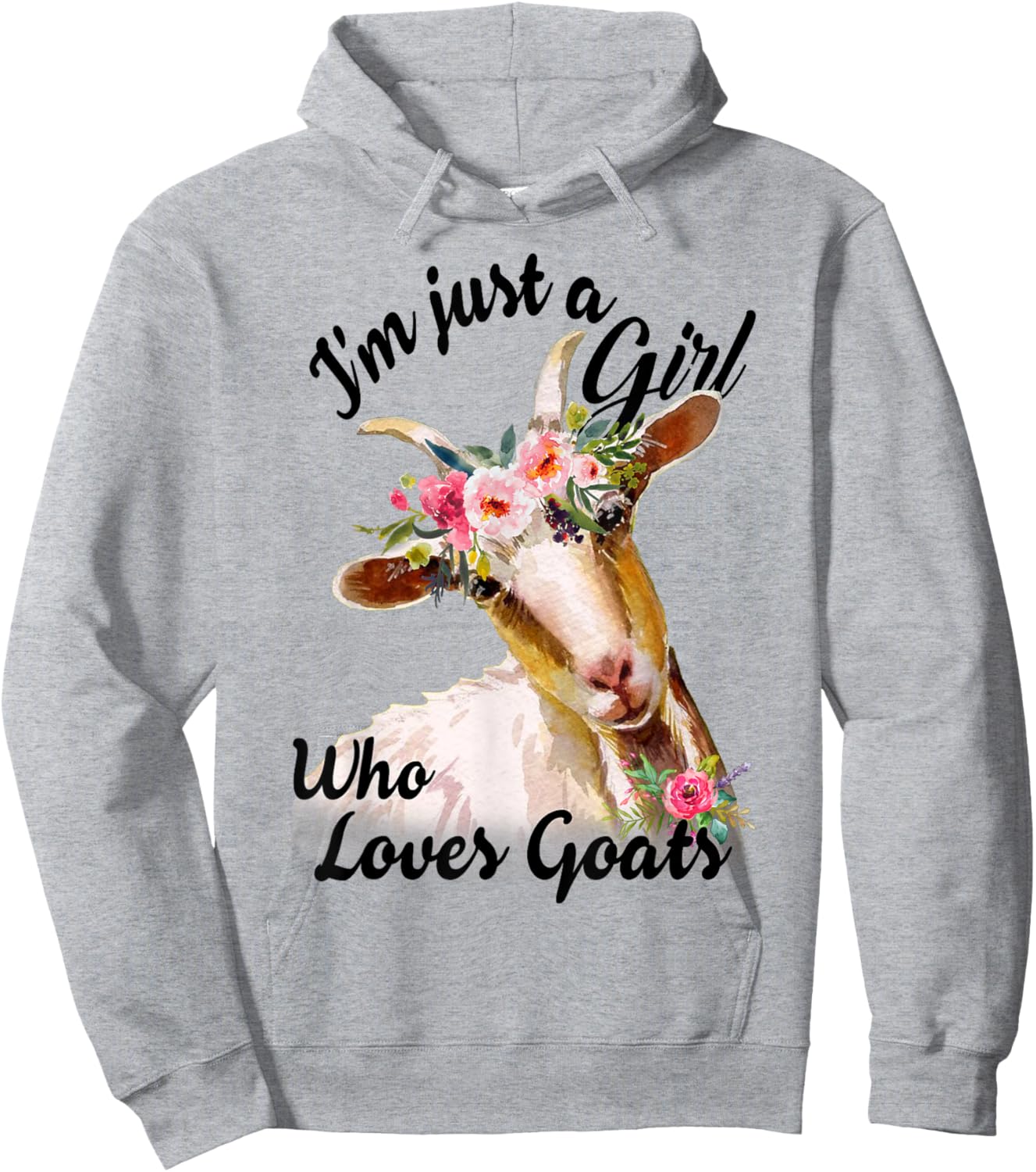 I'm Just A Girl Who Loves Goats Cute Goats Lovers Famers Hoodie - Hoodie | Ash