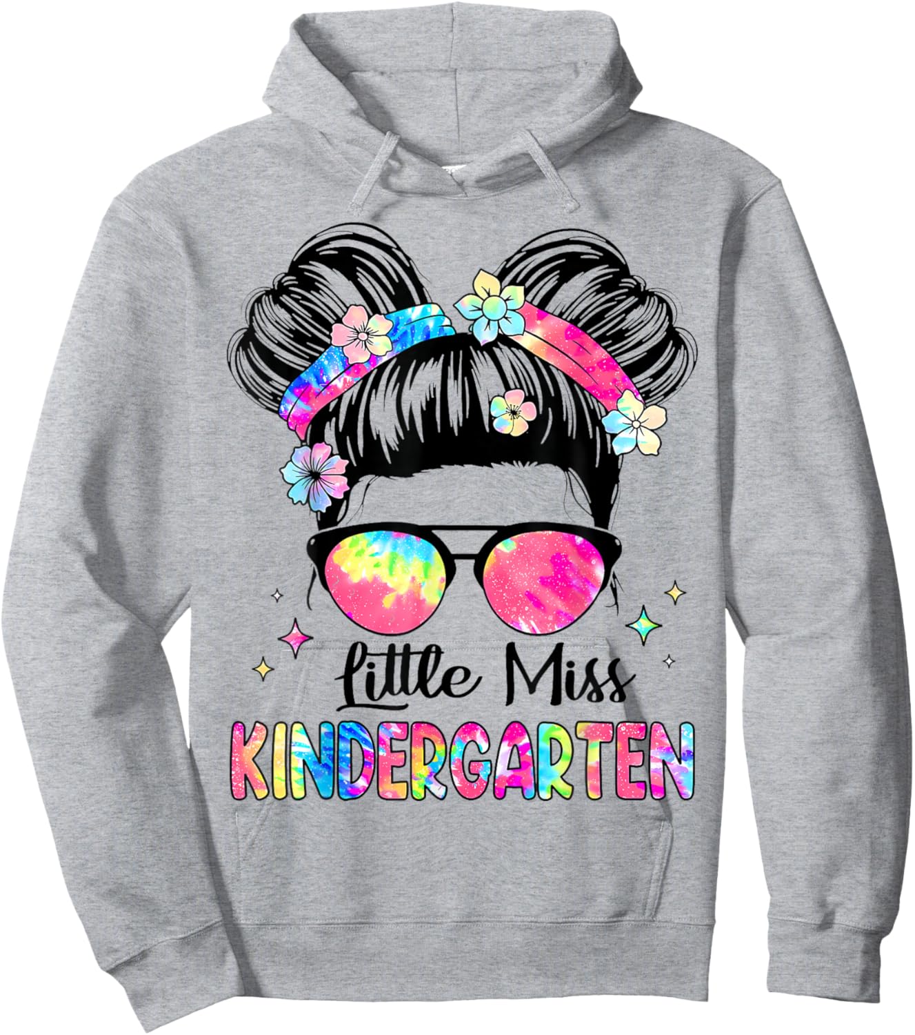 Little Miss Kindergarten Girls Kids Back To School Kinder Hoodie - Hoodie | Ash