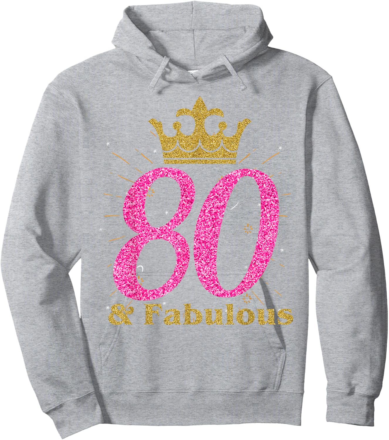 80th & Fabulous Shirt | Queen Ladies' B-Day Women Gift Hoodie - Hoodie | Ash