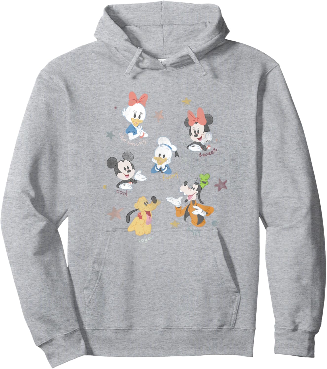 Disney Mickey And Friends Cute Vintage Character Icons Hoodie - Hoodie | Ash