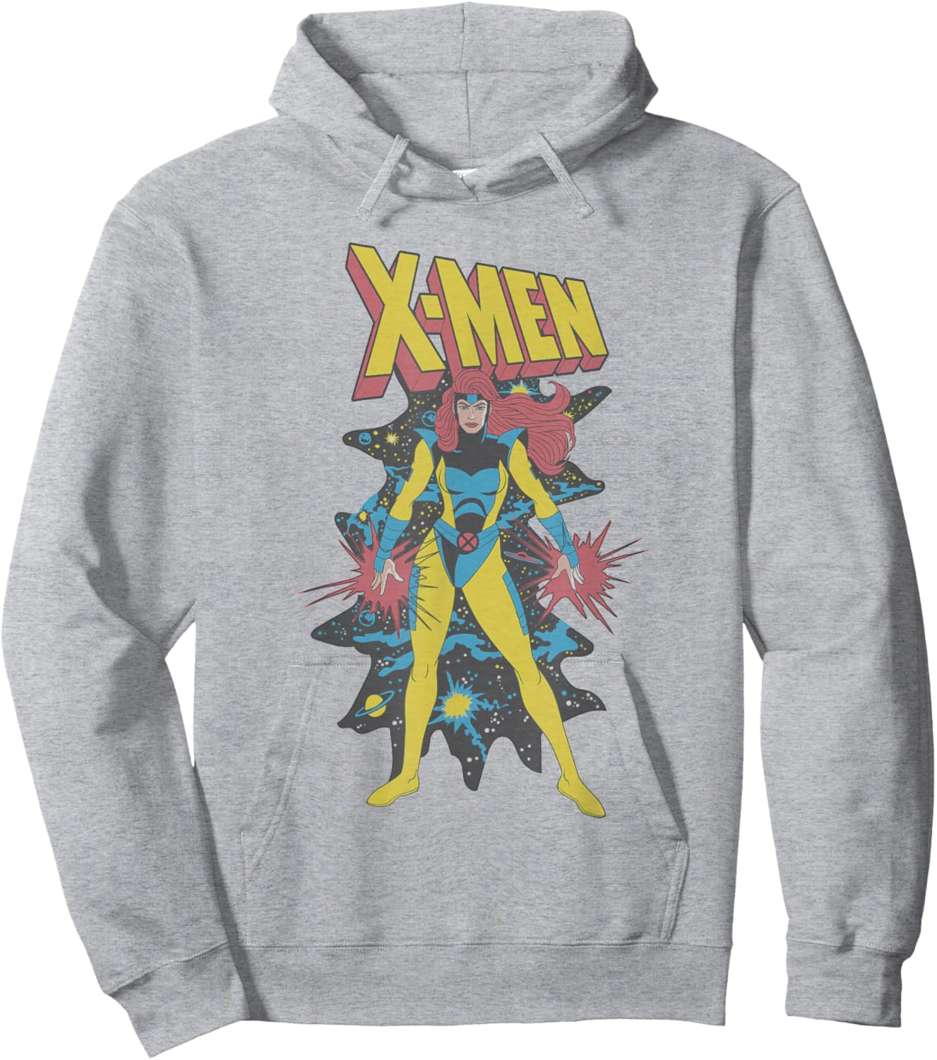Marvel X-Men 90's TV Show Jean Grey Vintage Space Poster Hoodie - Hoodie | Ash