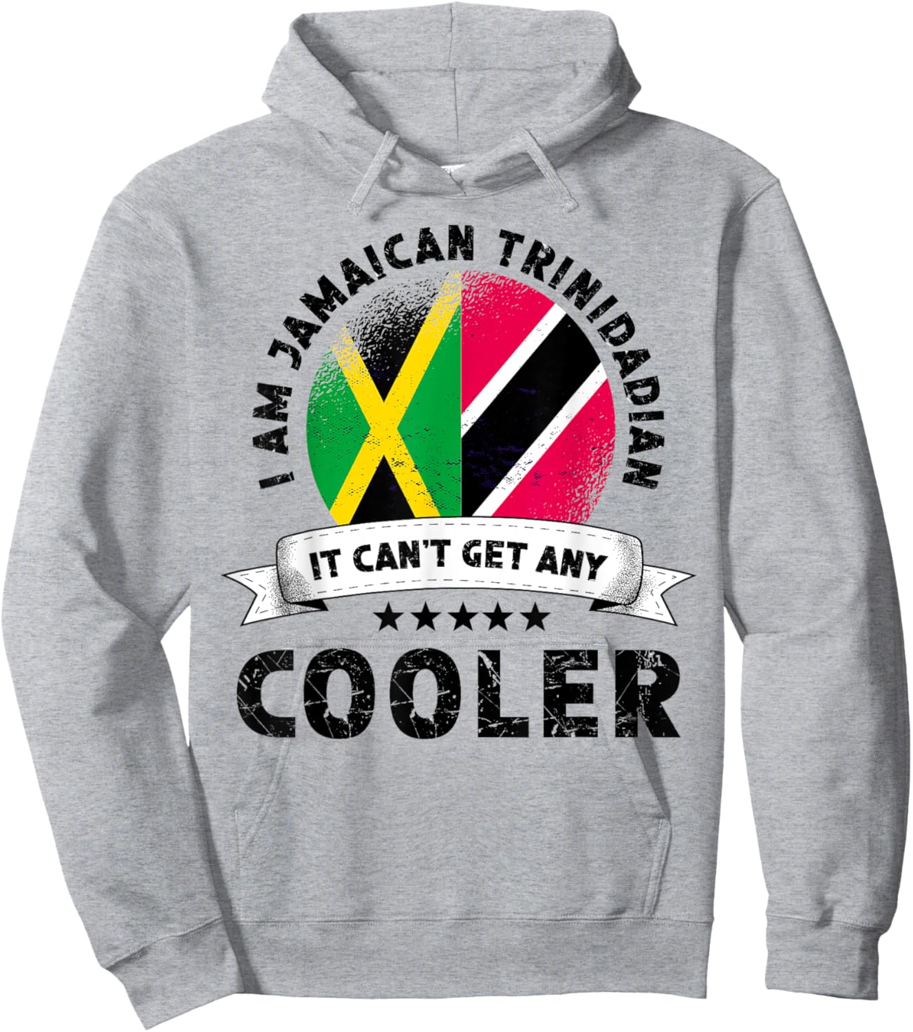 Jamaica Flag Trinidad&Tobago Grown Patriot Country Pride Hoodie - Hoodie | Ash