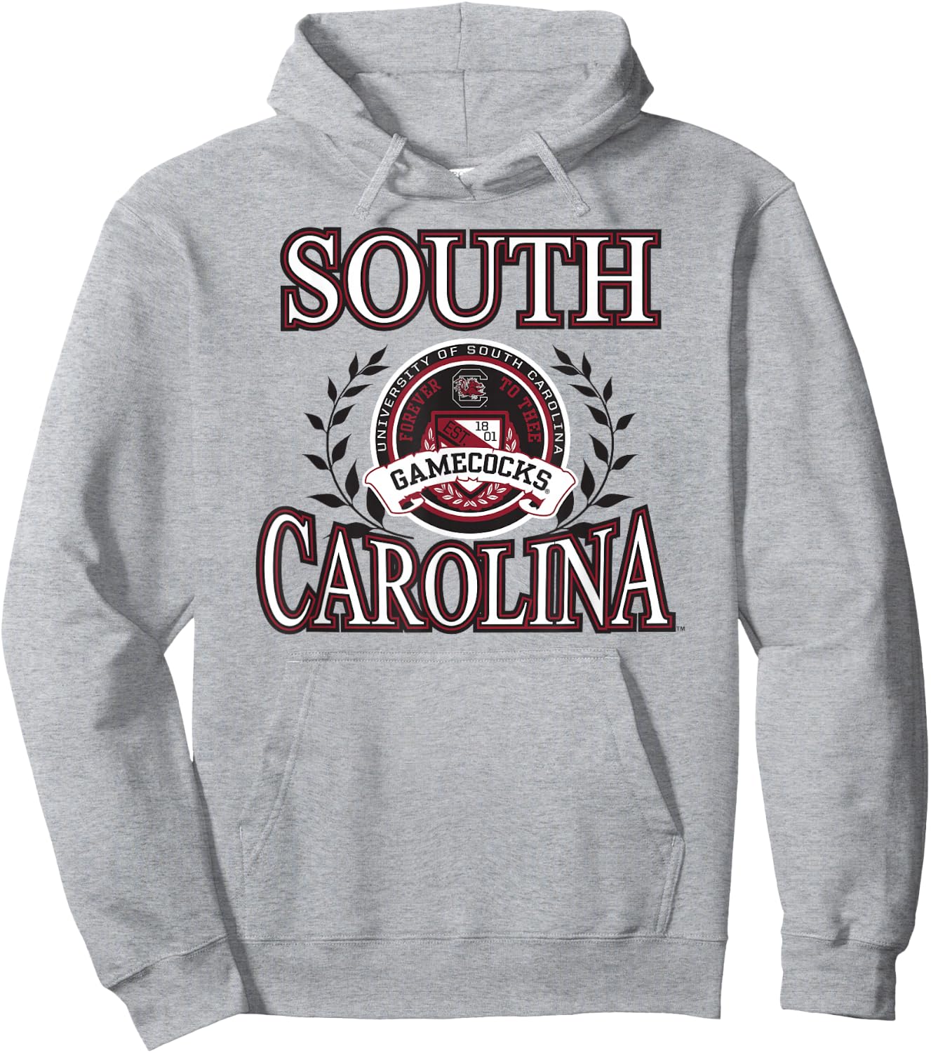 South Carolina Gamecocks Laurels Officially Licensed Hoodie - Hoodie | Ash