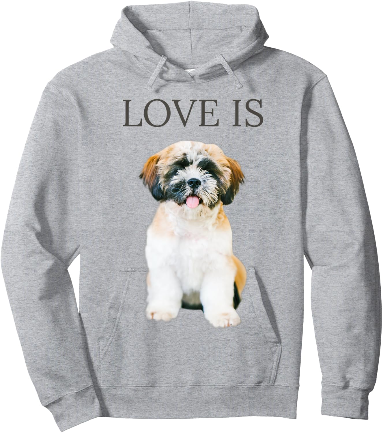 Shih Tzu Shirt Women Men Kids Love Dog Mom Dad Pet Puppy Hoodie - Hoodie | Ash