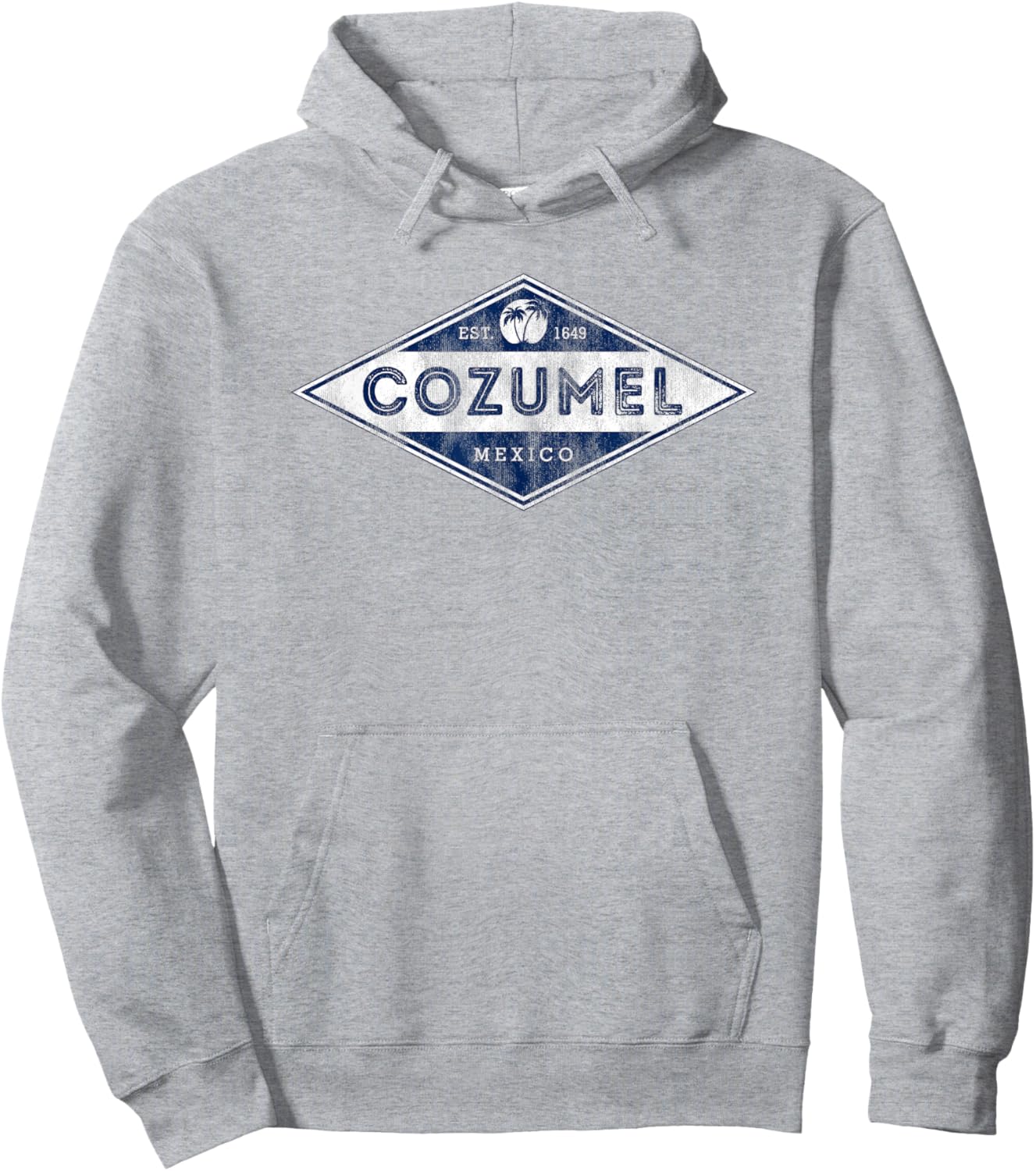 Cozumel Mexico Throwback Badge Cruise Souvenir Hoodie - Hoodie | Ash