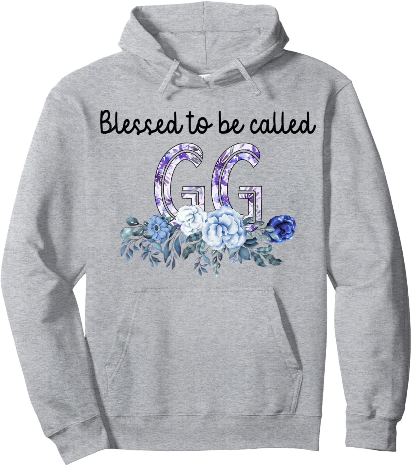 Blessed To Be Called GG Cute Flowers Gifts Hoodie - Hoodie | Ash