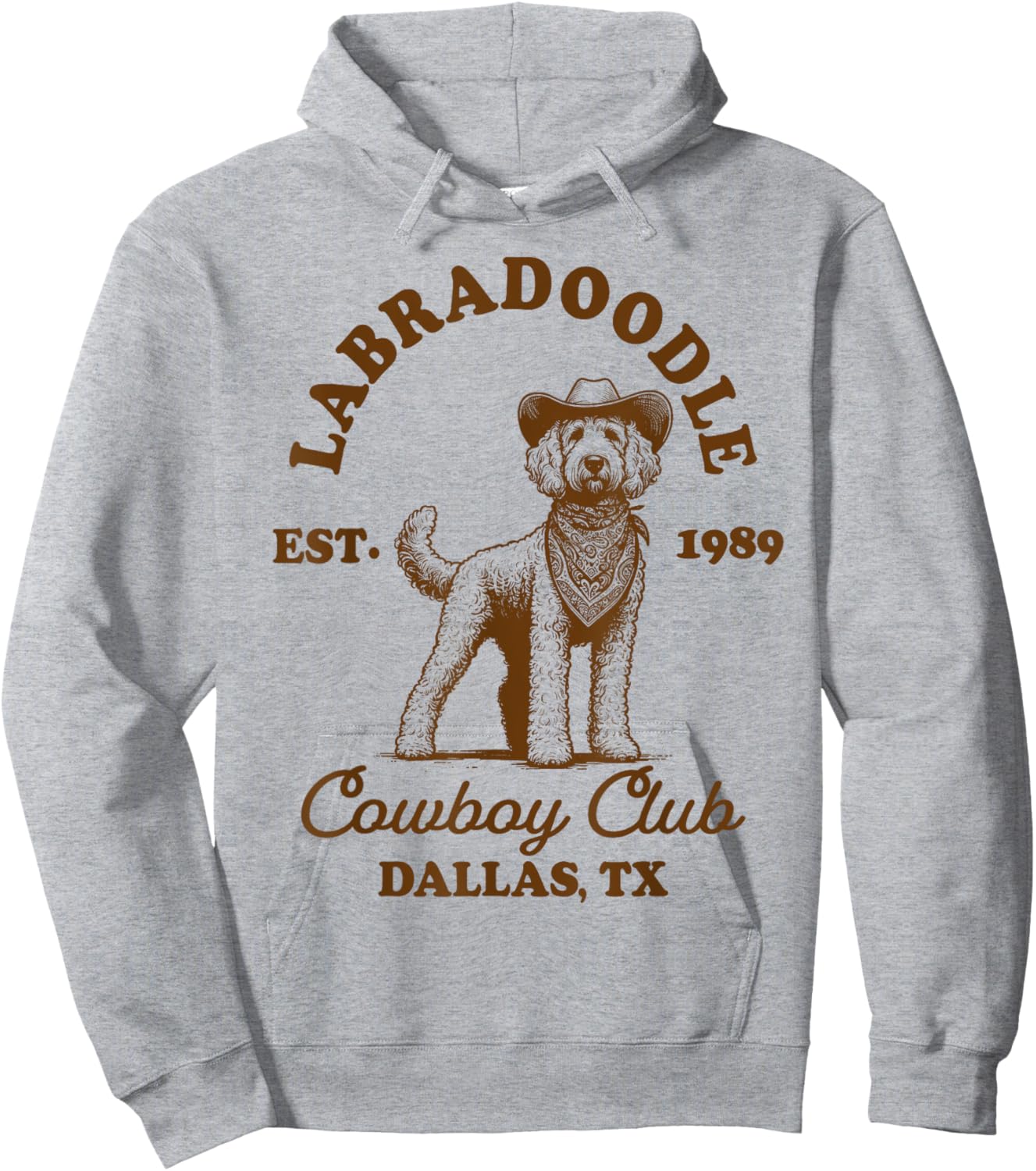 Labradoodle Mom Western Howdy Labradoodle Cowboys Club Hoodie - Hoodie | Ash