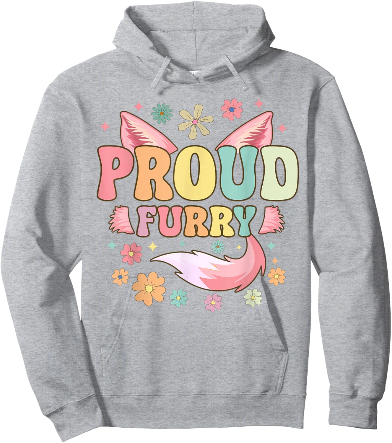 Proud Furry Groovy Furry Fandom Fursuit Fox Hoodie - Hoodie | Ash