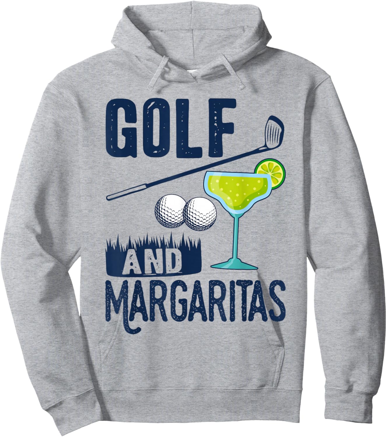 Golf Party Lovers Funny Saying Golf and Margaritas Golfer Hoodie - Hoodie | Ash