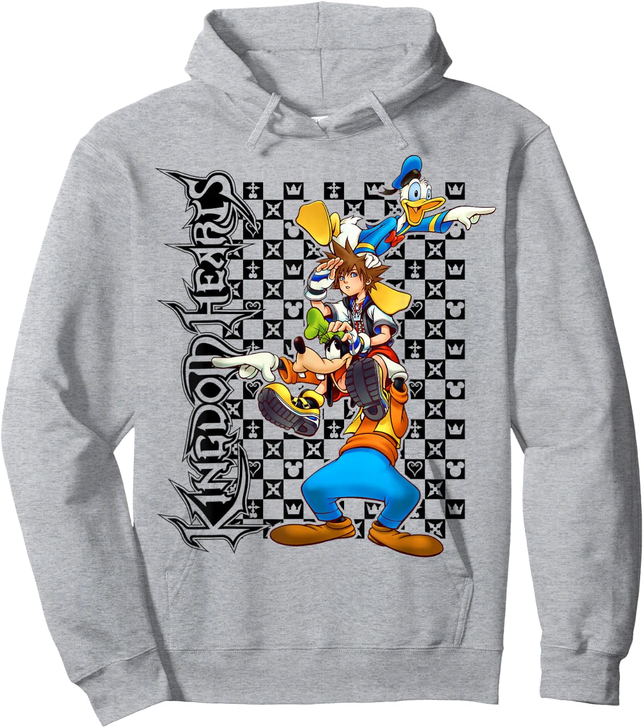 Kingdom Hearts - Check Group Hoodie - Hoodie | Ash