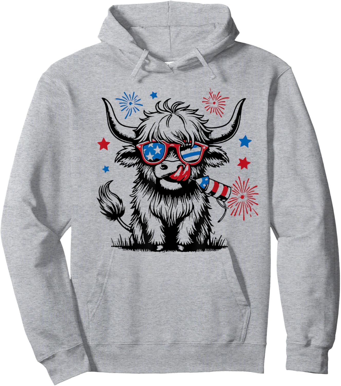 4th July Heifer Hoodie - Hoodie | Ash