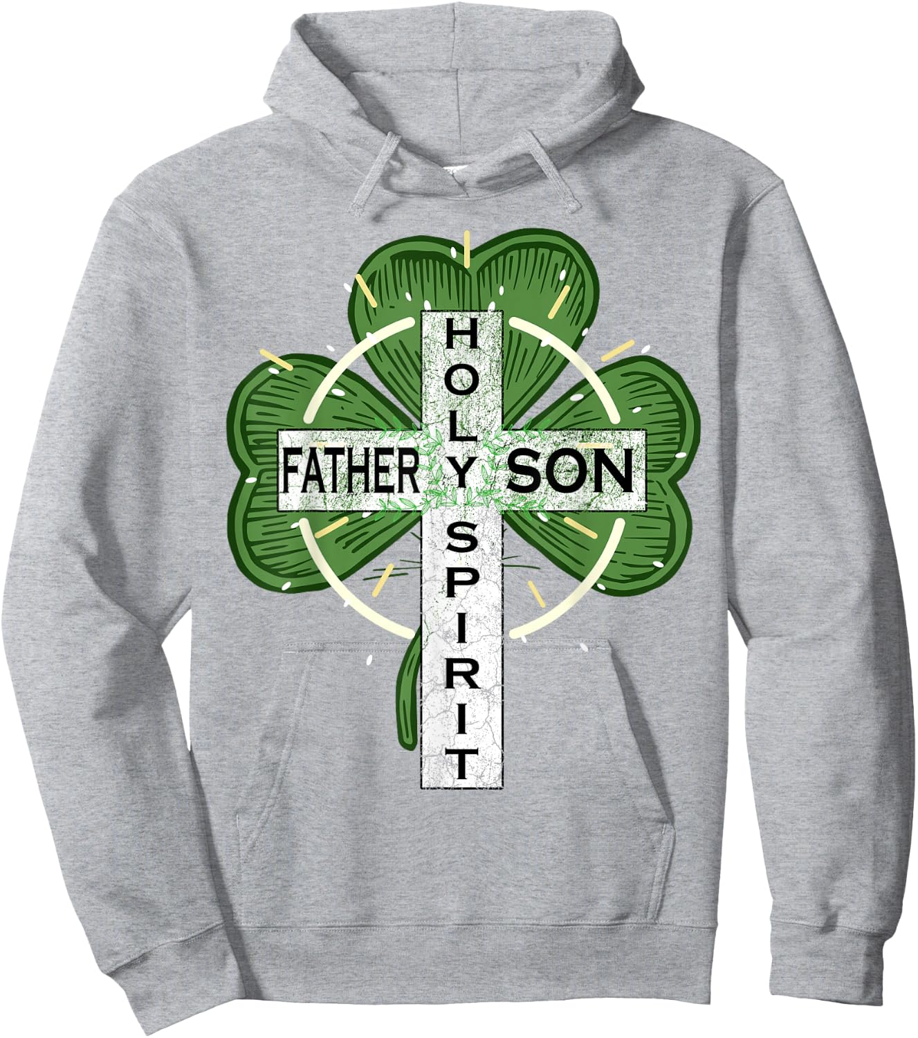 Irish Shamrock St Patricks Day Father Son Spirit Religious Hoodie - Hoodie | Ash