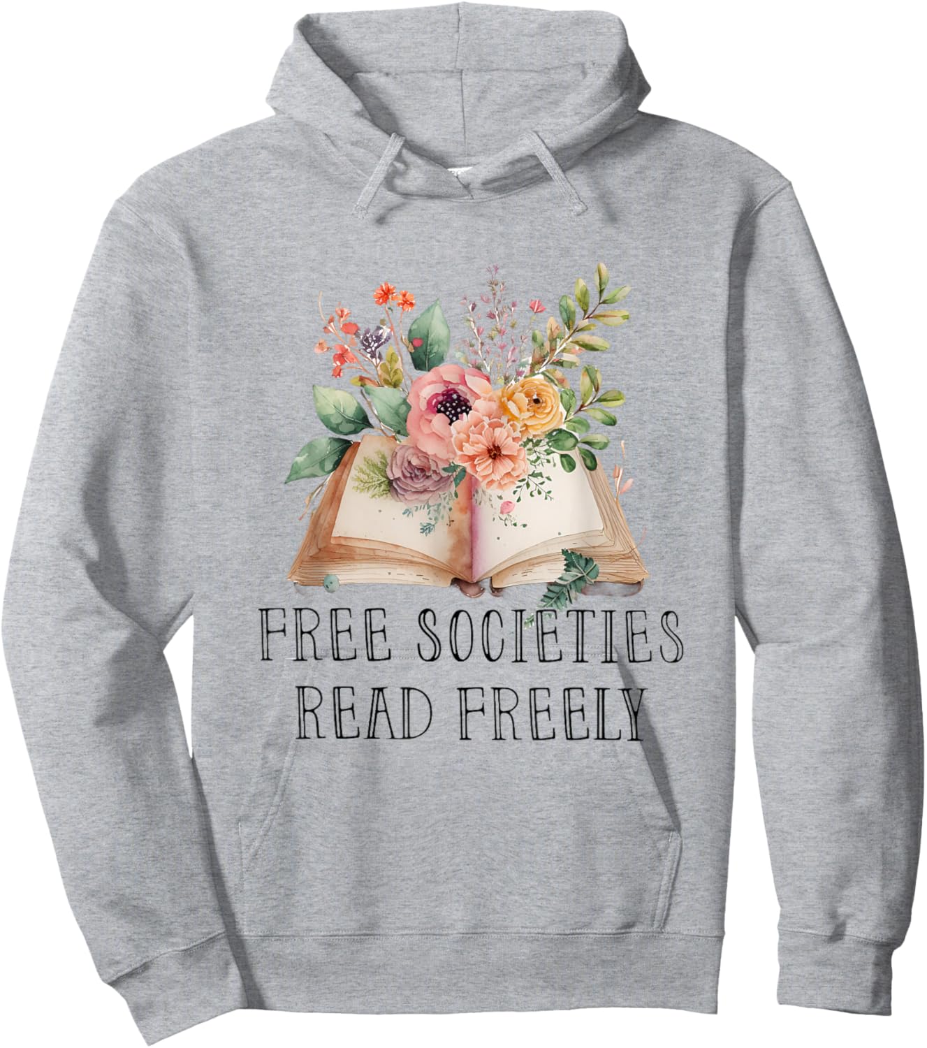 Free Societies Read Freely Hoodie - Hoodie | Ash