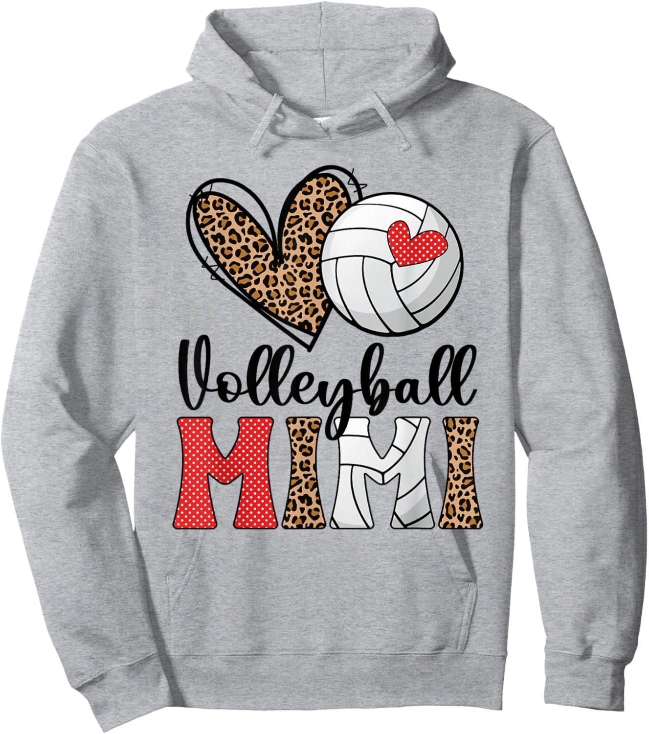 Volleyball Mimi Grandma Mimi Of A Volleyball Player Hoodie - Hoodie | Ash