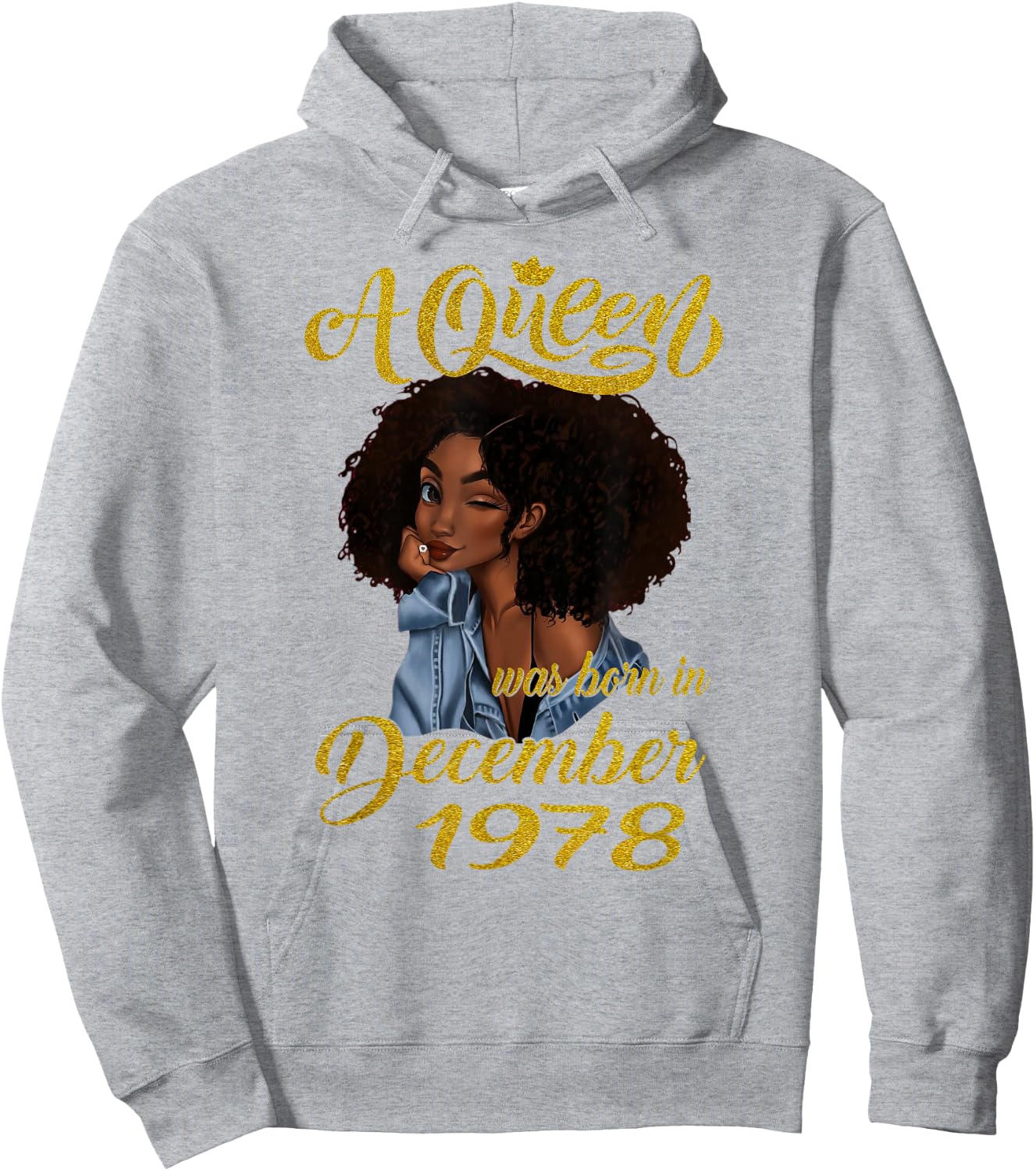 A Queen Was Born in December 1978 42nd Birthday Gift Hoodie - Hoodie | Ash