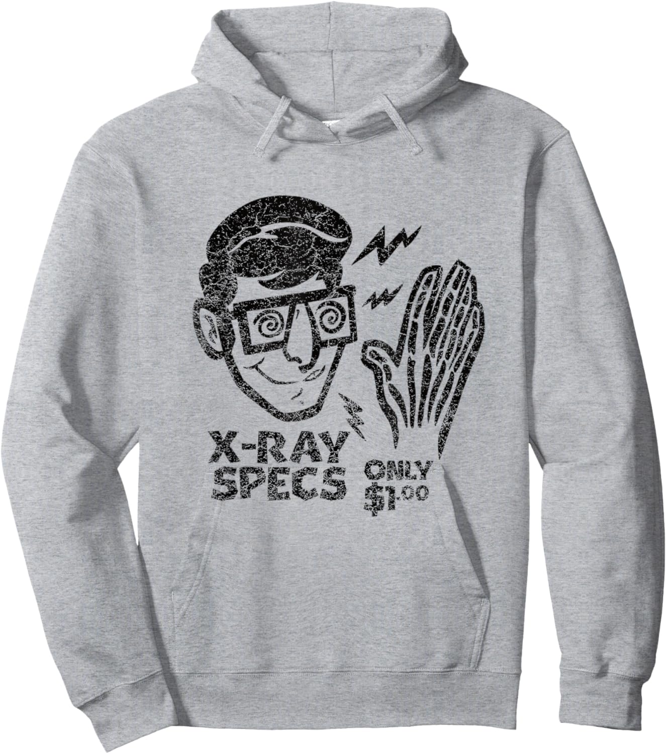 Retro X-Ray Specs Funny Nostalgia Vintage Comic Design Hoodie - Hoodie | Ash