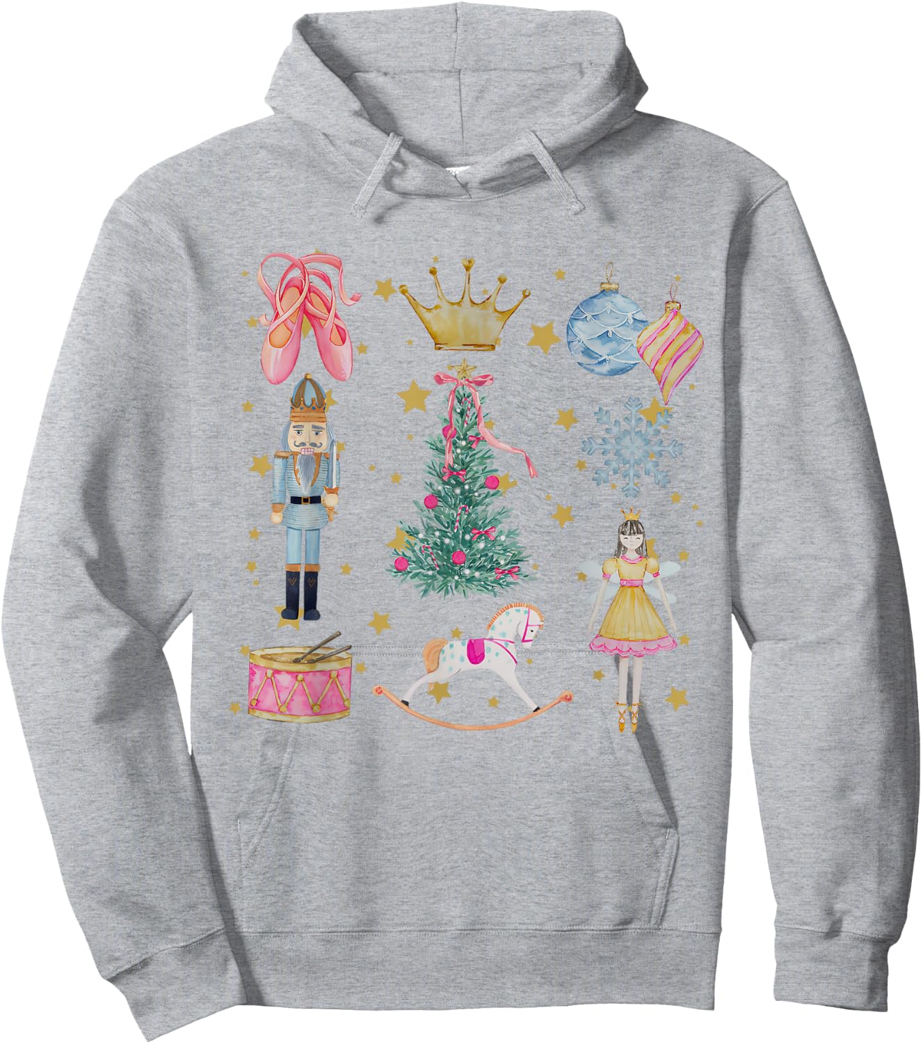 Nutcracker Coquette Christmas Sugar Plum Fairy Holiday Party Hoodie - Hoodie | Ash