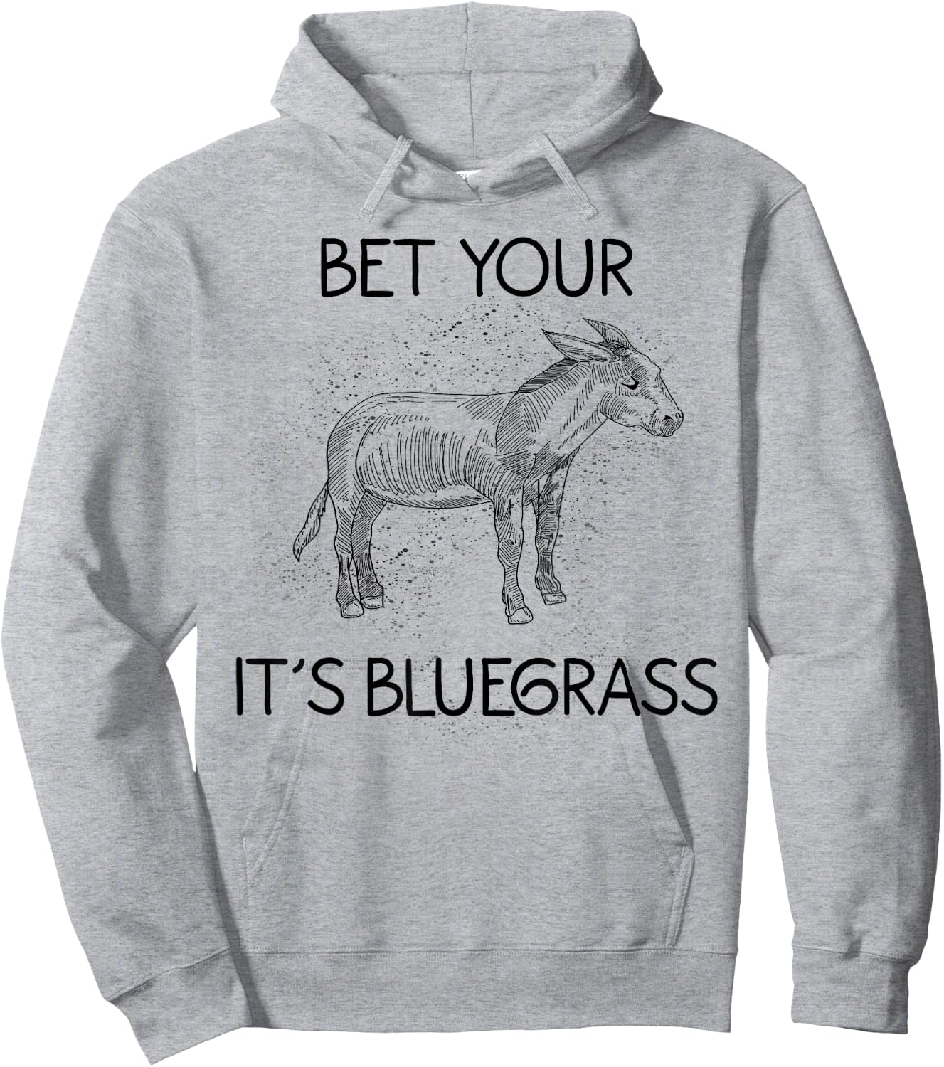 Cool Bet Your Donkey Ass It's Bluegrass Funny Musician Gift Hoodie - Hoodie | Ash
