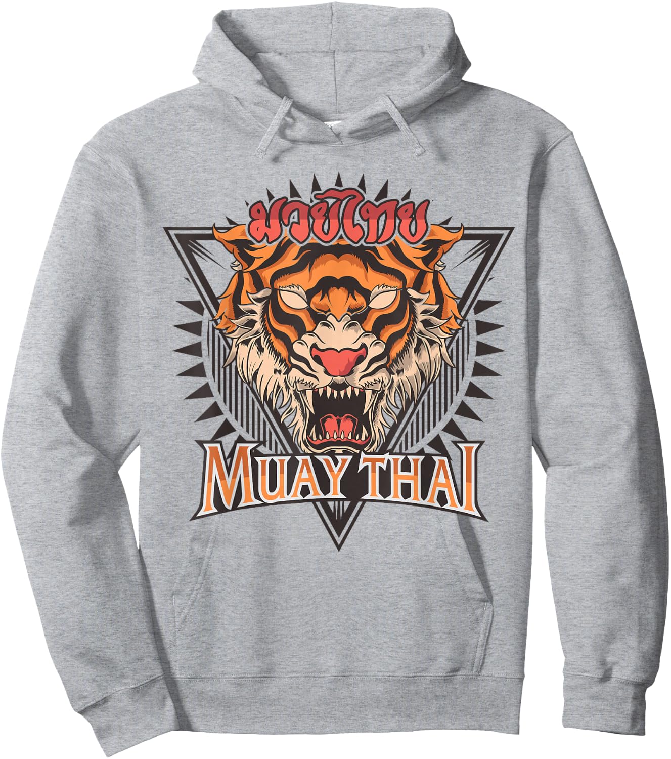 Tigar Muay Thai MMA Vintage Kickboxing Training Hoodie - Hoodie | Ash