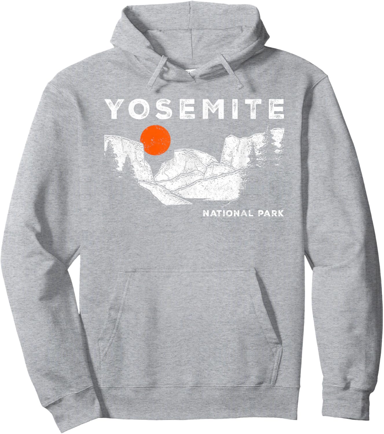 Retro Yosemite Half-Dome National Park Vintage Hoodie - Hoodie | Ash