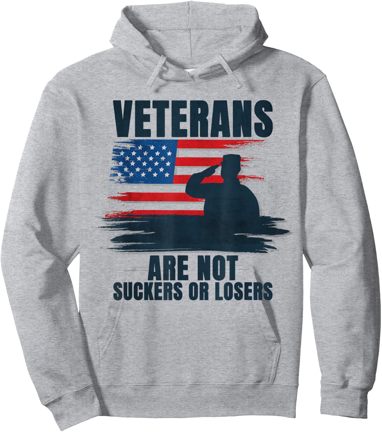 Veterans Are Not Suckers Or Losers Hoodie - Hoodie | Ash