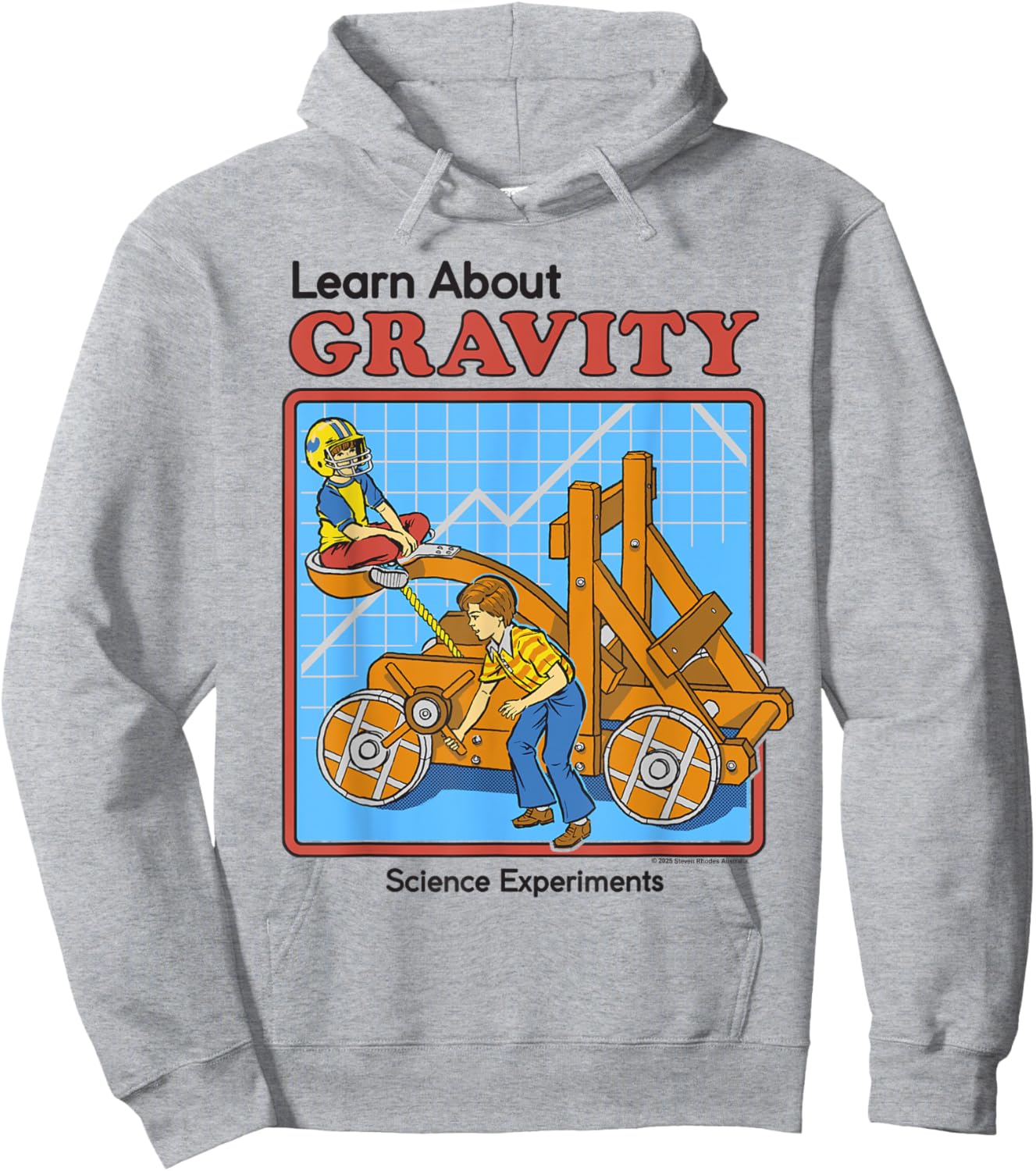 Learn About Gravity Sarcastic Retro Funny Adult Humor Hoodie - Hoodie | Ash