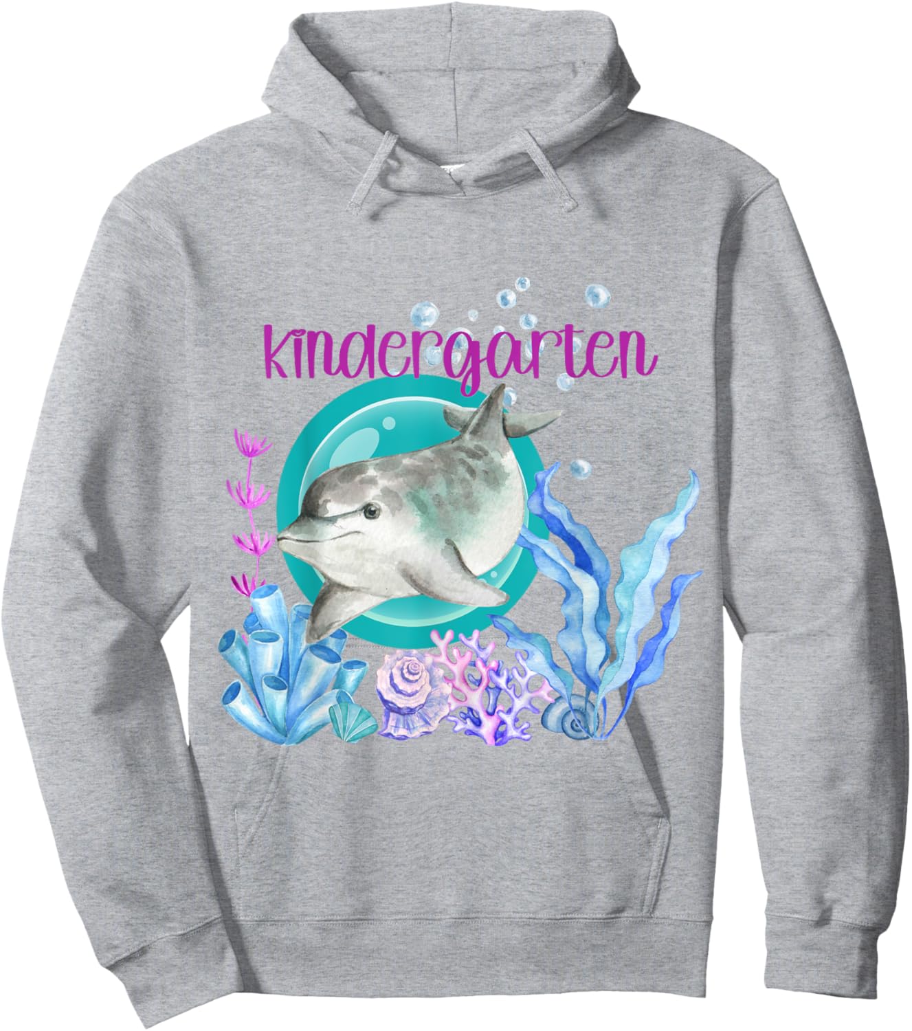 Kindergarten Teacher Dolphin Ocean Life Teaching Team Spirit Hoodie - Hoodie | Ash