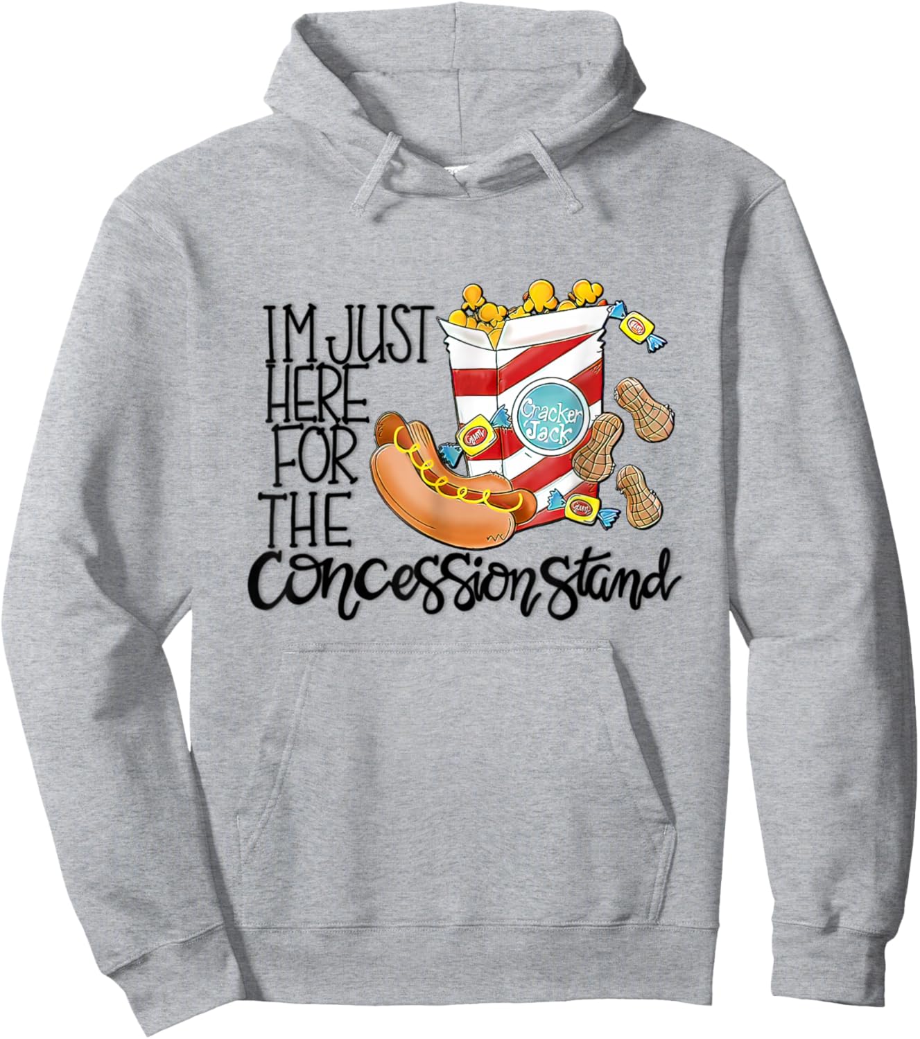 I'm just here for the-concession stand funny kids toddler Hoodie - Hoodie | Ash