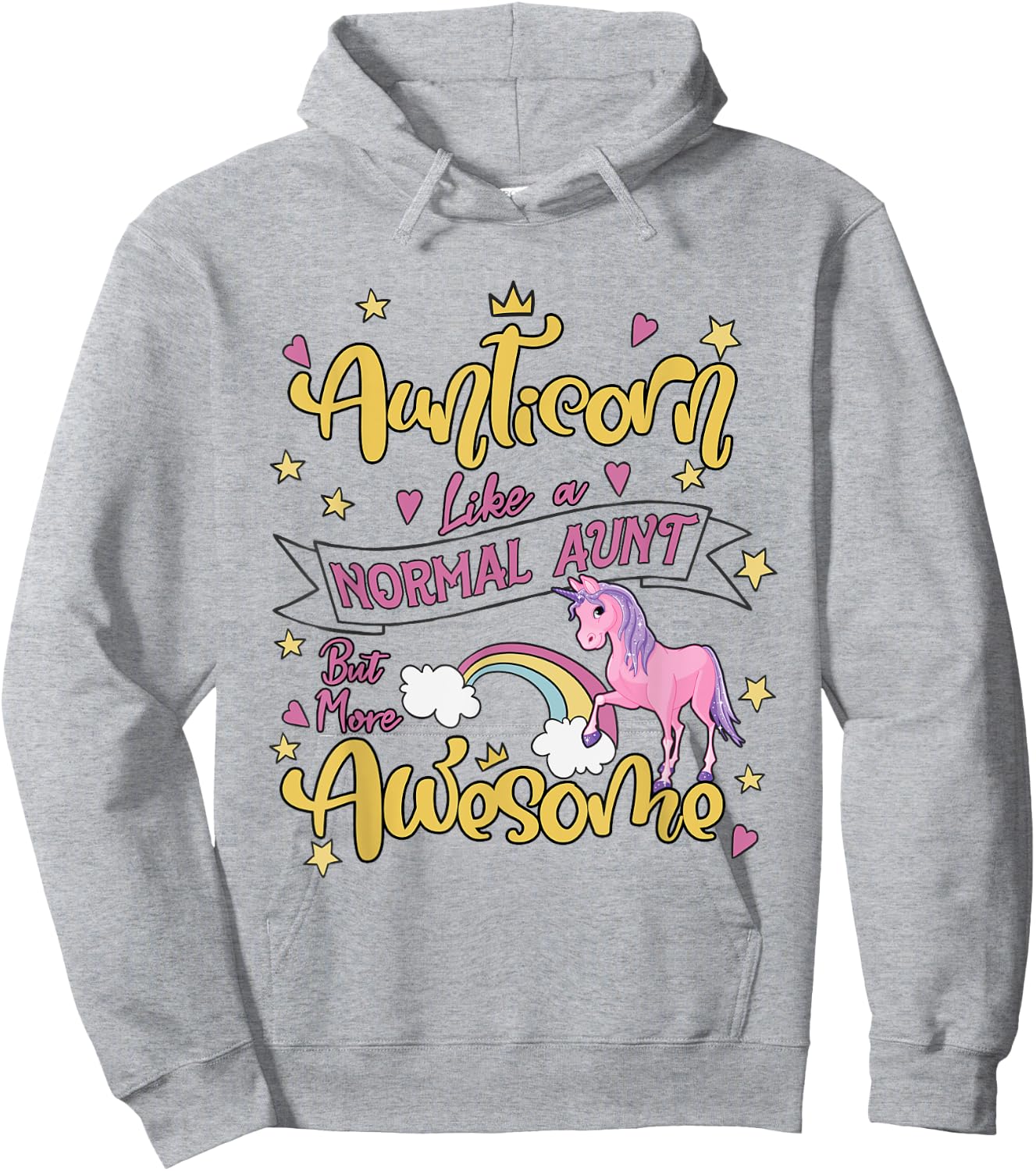 Aunticorn Like a Normal Aunt but More Awesome Aunty Women Hoodie - Hoodie | Ash