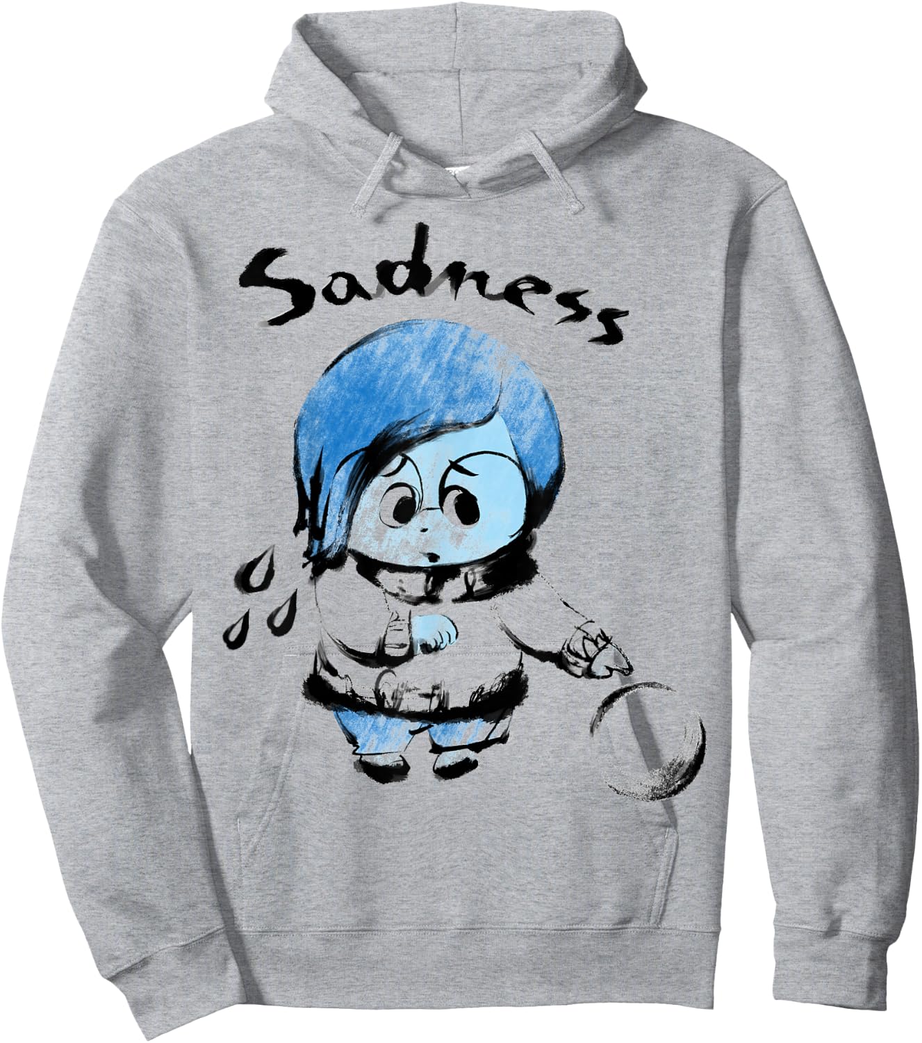 Disney Pixar Inside Out Sadness Watercolor Graphic Hoodie - Hoodie | Ash