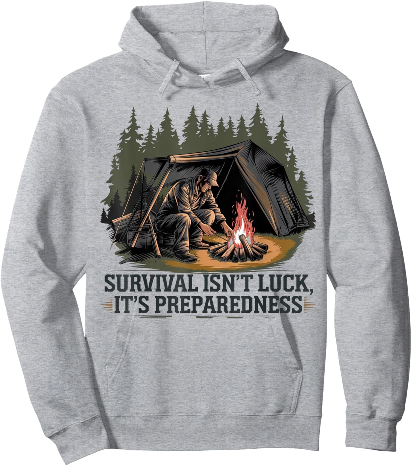 Survival Is Not Luck It's Preparation , Black, S Hoodie - Hoodie | Ash