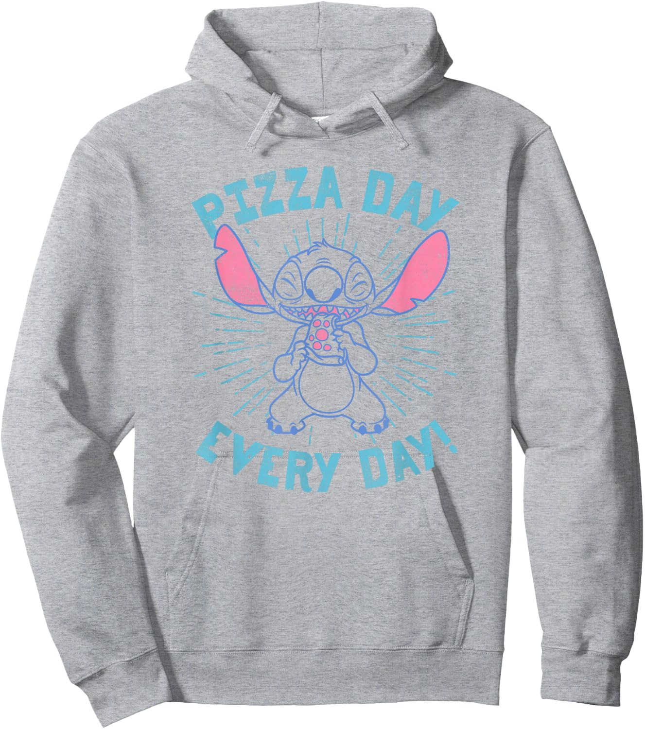 Disney Lilo & Stitch Pizza Day Everyday Transparent Hoodie - Hoodie | Ash